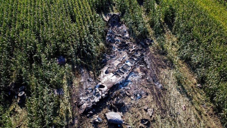 Hiện trường thảm khốc vụ rơi máy bay Ukraine ở Hy Lạp